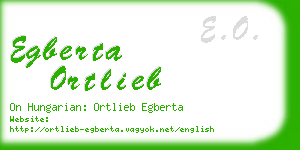 egberta ortlieb business card